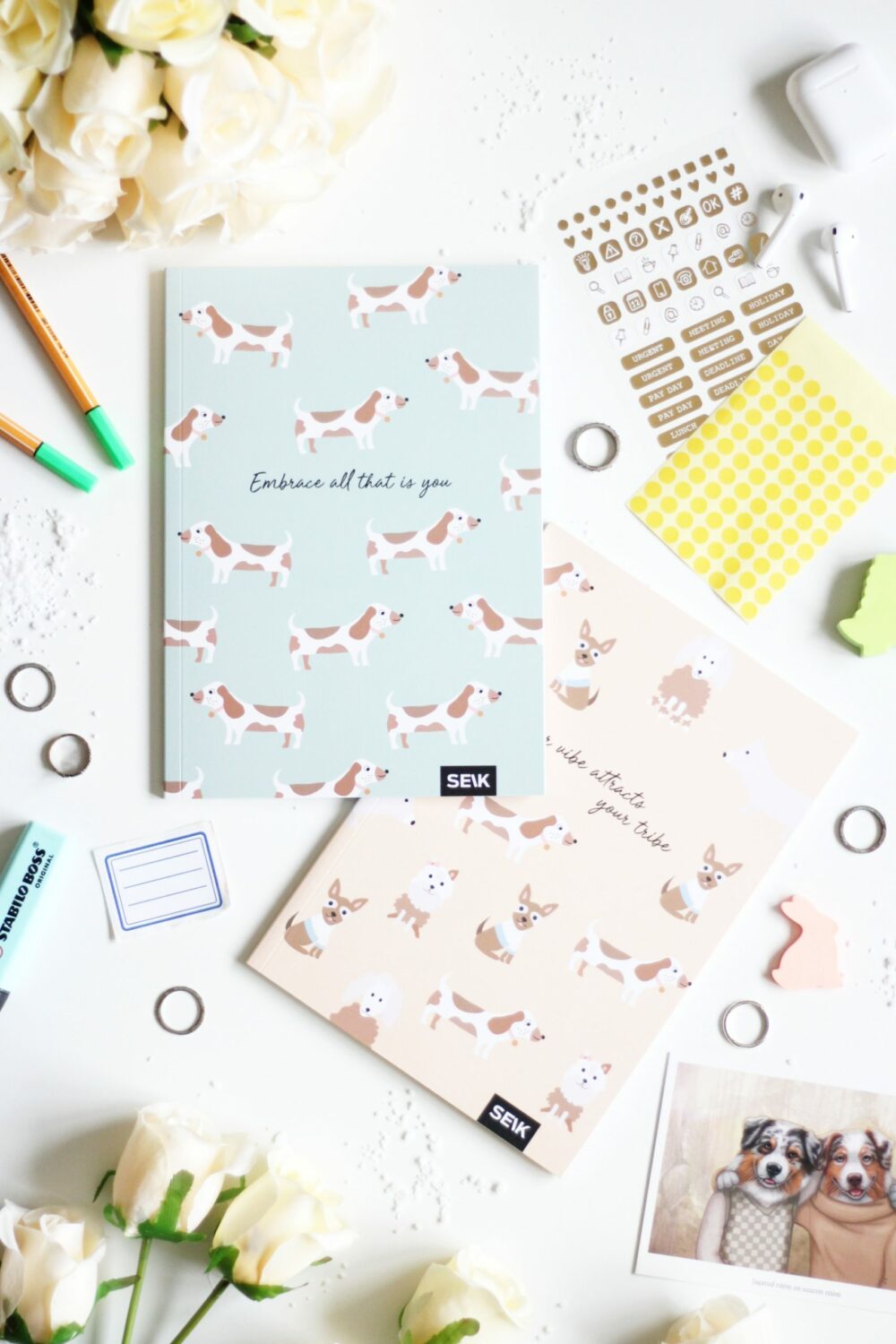 Bullet Journal hunde & hvalpe (2 stk)