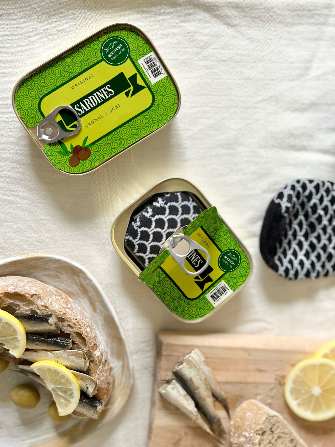 Franske sardiner - Fiskesokker på dåse (Unisex-størrelser 35-46)