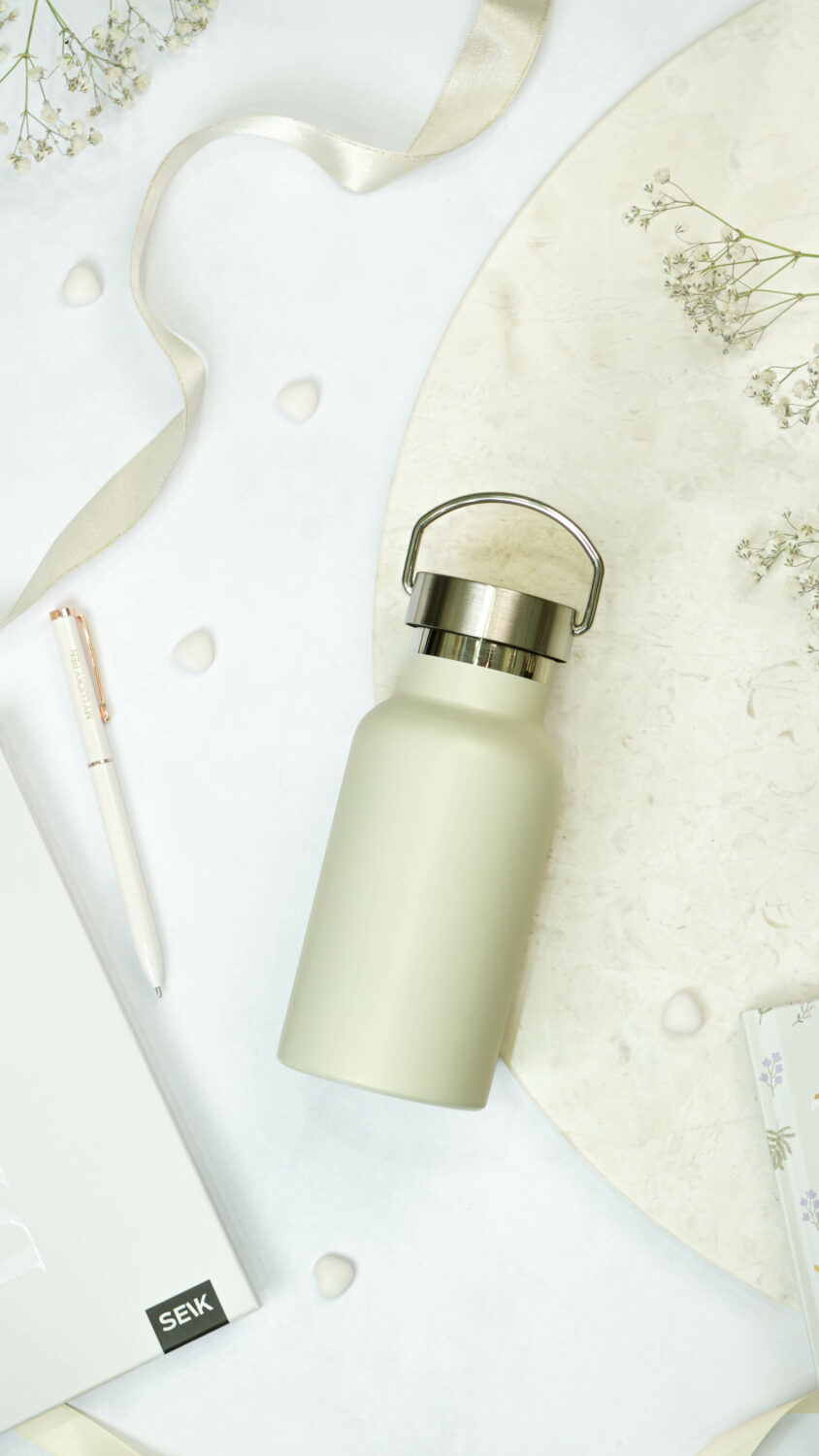 Vandflaske/Thermos - beige 350 ml
