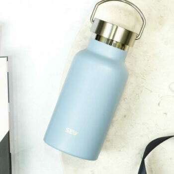 Vandflaske/Thermos - pastelblå 350 ml