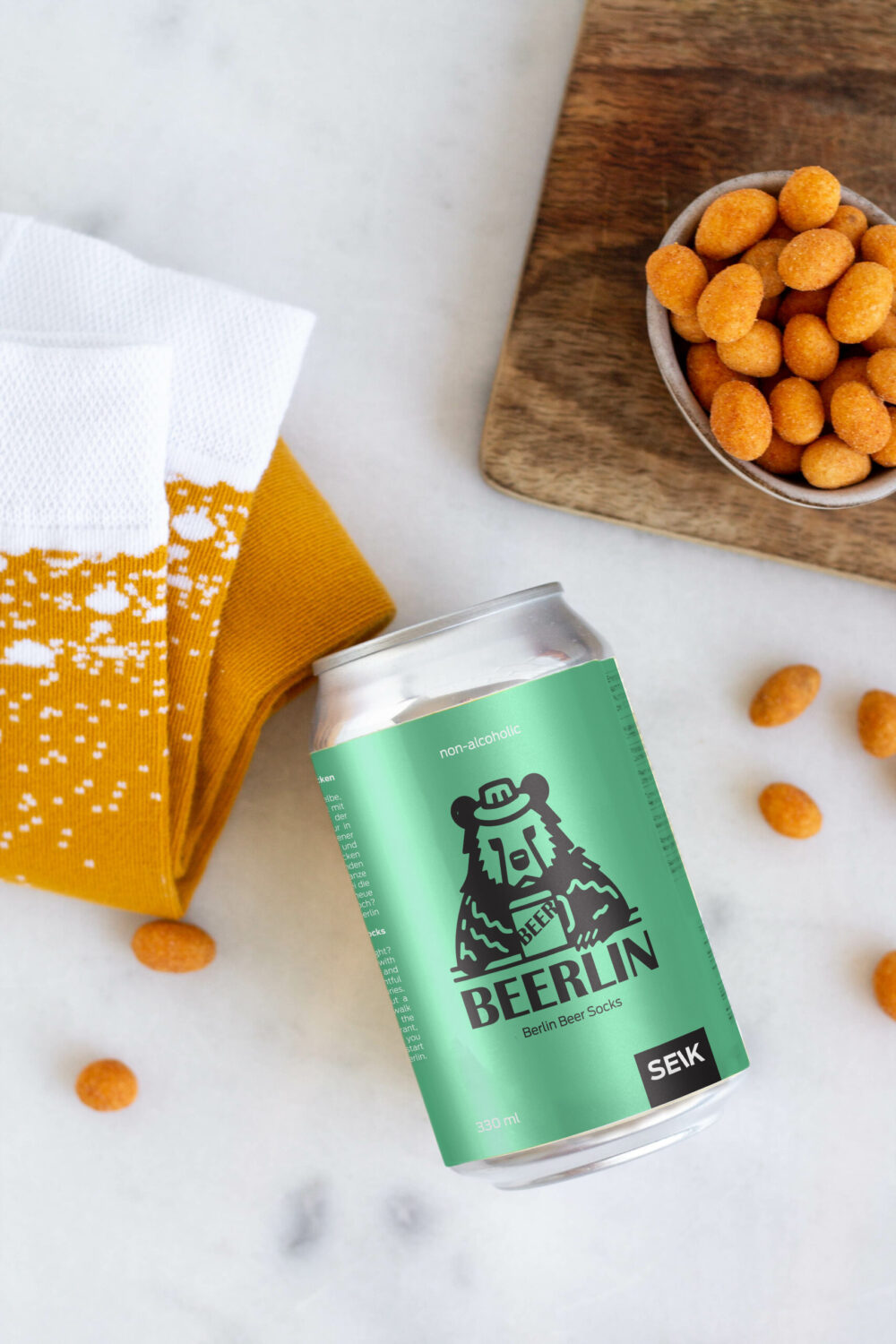 Beerlin - Berlin Beer Socks (Unisize til mænd og kvinder 35-46)