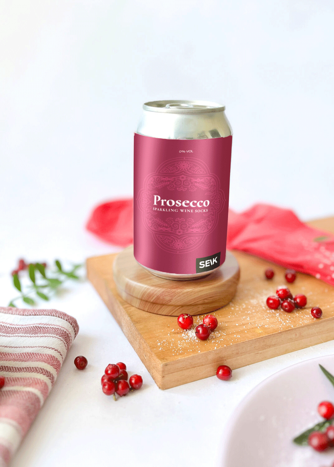 Prosecco Sparkling Wine-strømper til kvinder i størrelse 35-40