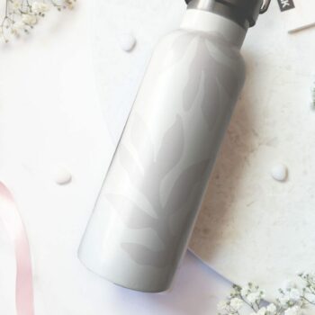 Vandflaske/Thermos - sandfarvede blade 500ml (beige)