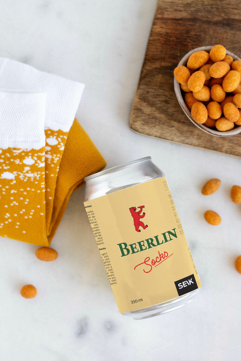 Beerlin - Berlin Beer Socks (Unisize til mænd og kvinder 35-46)