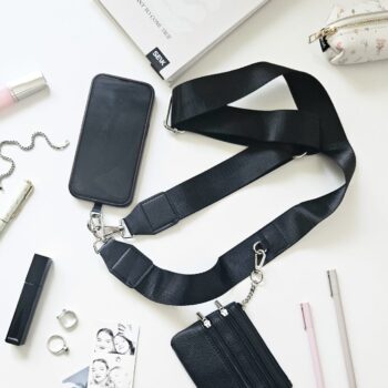Universal telefonstrop med pung – Midnight Black