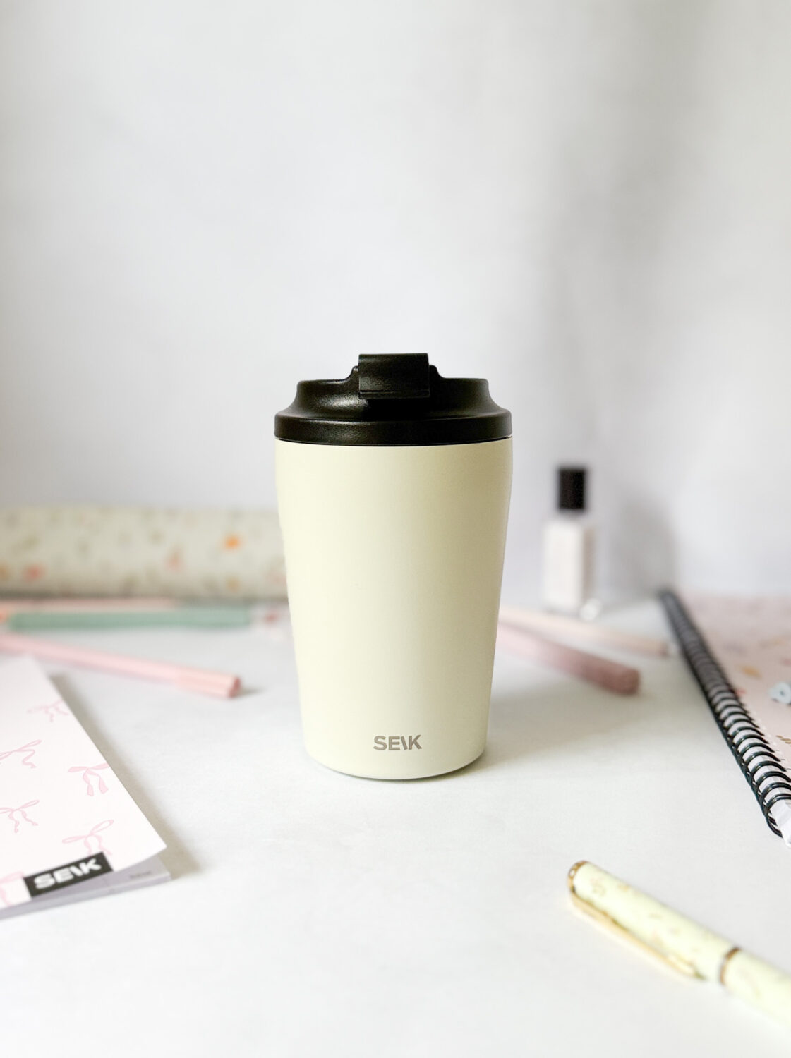 Termokrus til kaffe - beige (350ml)